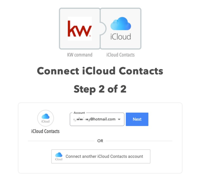 iCloud Contacts and KW Command