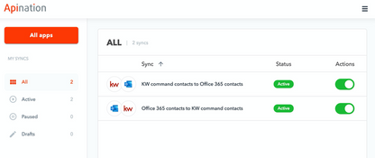 Outlook Contacts and KW Command