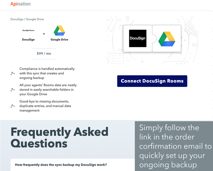 DocuSign Rooms to Google Drive Ongoing Backup