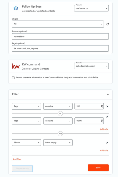 Follow Up Boss and KW Command