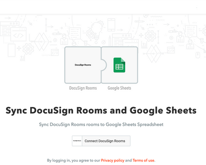 DocuSign Rooms and Google Sheets Sync