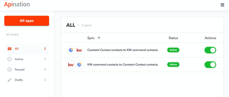 Constant Contact and KW Command